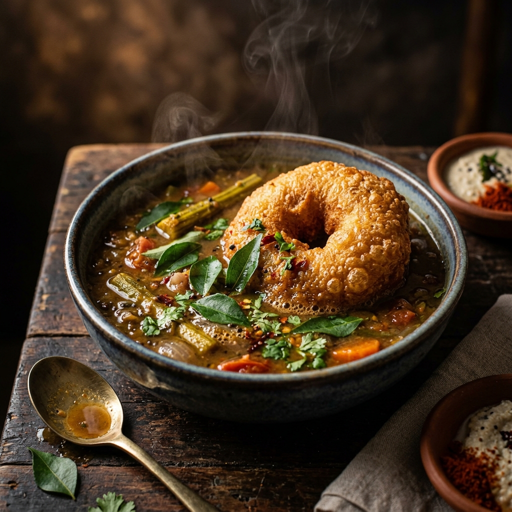 Crispy Sambar Vada